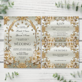 Goldene Verzierte Blume Tischnummer (Personalisiere diese Kollektion eines unabhängigen Creators.)