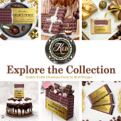 Personalisierte Goldene Ticketschokolade Geburtsta Poster