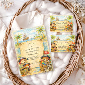 Golden Treasure Pirate Baby Shower Serviette