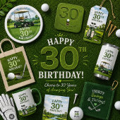 Golfer dabbing 30. Geburtstag Golfball