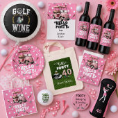 Golf 40. Geburtstag mit Rosa Karren Golfer Golfball