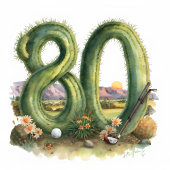 Jubiläum zum 80. Geburtstag Golfer mit Golfball Karte