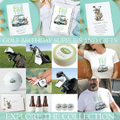 Personalisiertes Erwachsener Birthday Partee Golf Runder Pappuntersetzer