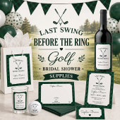 Grüne Arch Golf Brautparty Acryleinladungen