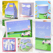 Bridal Golf Cart Brautparty Nahtloses Muster Geschenktütchen