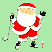 Golf Weihnachtsfeiertag Pappteller