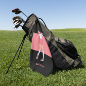 Golfereisen mit Kugel überall in pink für Golfer Einladung