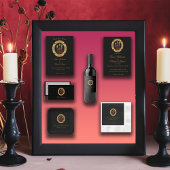 Gotische Kerzen und Rose Save the Date Einladung