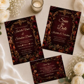 Gothic-Herbst-Romantik-Hochzeit Save The Date