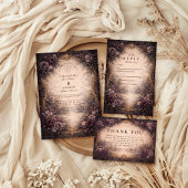 Gothic Barock-Rosen-Hochzeit Save The Date