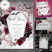 Rustikales Gothic Til Death Do us Party Brautparty Einladung