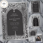 Gotisch Schwarz Silber Mittelalterliche Hochzeit Save The Date