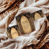 Gothic Stained Arch Rose Birthday Einladung