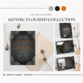 Gothic Blüh Halloween Orange Holiday Wedding Save The Date