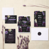 Moody Elegant Lila Gothic Garden | Optionen RSVP Karte (Personalisiere diese Kollektion eines unabhängigen Creators.)