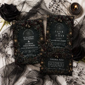 Gothic Gotische Winterhochzeit Save The Date