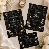 Gotische Luxus-Hochzeit Save The Date