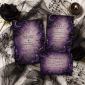 Gothic Purple Goth Hochzeit Dankeskarte