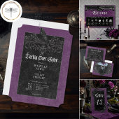 Gothic Black & Lila Order of Events Wedding Poster
