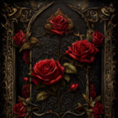 Gotische Rote Rose Gästebuch