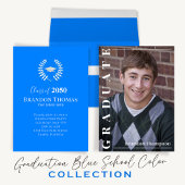 Blue Custom Graduation Party Moderne Rechteckiger Pappuntersetzer