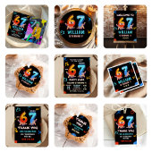 Graffiti 6 7 Meme Trend Six Seven Birthday Party Runder Aufkleber