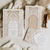 Eleganter islamischer Bogen Save the Date Einladun Folieneinladung