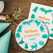 Hübsches und grünes Halloween-Kindergeburtstag-Par Wimpelkette