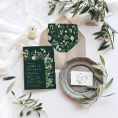 Grüne, moderne botanische Hochzeit