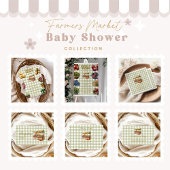 Grüne Bauern Markt Baby Duschdiapper Raffle Begleitkarte