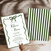 Sketch-Hochzeit von Green & White Hand Weinetikett