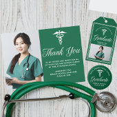 Kundenspezifischer grüner medizinischer Abschluss Schlüsselanhänger