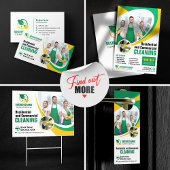 Grüne Gelbe Haussäuberungsjacke Visitenkarte