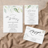 Grüne Gold botanische Blätter Engagement Partei Einladung (Personalisiere diese Kollektion eines unabhängigen Creators.)