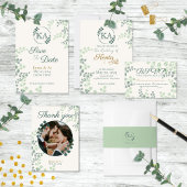 Grüne und Monogramm Hochzeit Geschenkanhänger