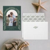 Greenery Arch Modernes Script Weihnachtsgeschenk P Einladung