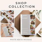 Gray & White Foto Booth Picture Collage Wedding Save The Date
