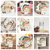 Groovy Retro Rainbow Birthday Party Napkins Serviette