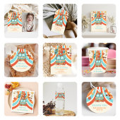 Ein Groovy Retro Rainbow 1. Geburtstag Runder Aufkleber