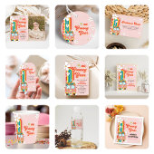 Groovy Girl Retro Rainbow Baby ShowParty Einladung