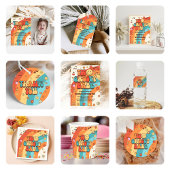 Zwei Groovy Babe Retro Rainbow 2. Party Geschenkschachtel