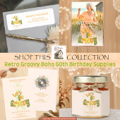 Retro Groovy 60th Birthday Party Serviette