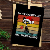 Grumpy Christmas Cat auf der Naughty List Geschenkpapier