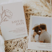 Boho Minimalistisch Hochzeit Einladung botanisch-f