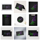 Fettformatierter Lila, grün und schwarz gestrichen Mini Klemmbrett