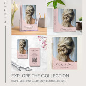 Moderner Friseur Stylist Salon Custom Foto Script Notizblock