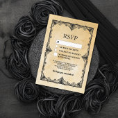 Hochzeitsprogramm Hand Fan Halloween Gothic Frame Fächer