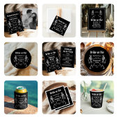 Halloween Bridge oder Die Skeleton Junggeselinnen- Weinetikett