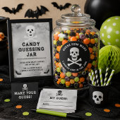 Skull Crossbones Halloween-Adresseetikett