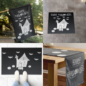 Halloween-Abend mit Spuk Haus, Fledermäusen, Kürbi Visitenkarte